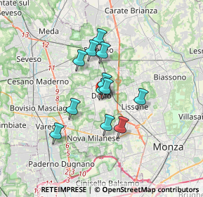 Mappa Via Olmetto, 20033 Desio MB, Italia (2.485)