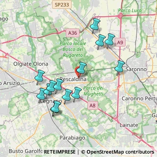 Mappa Via Bozzente angolo, 20027 Rescaldina MI, Italia (3.86)