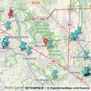 Mappa Via Kennedy angolo, 20027 Rescaldina MI, Italia (7.002)