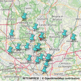 Mappa Via Erminio Rovagnati, 20832 Desio MB, Italia (8.9835)