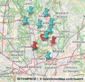 Mappa Via Erminio Rovagnati, 20832 Desio MB, Italia (5.71727)