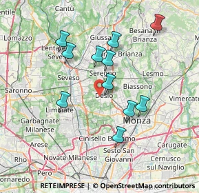 Mappa Via Erminio Rovagnati, 20832 Desio MB, Italia (6.64818)