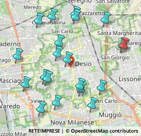 Mappa Via Erminio Rovagnati, 20832 Desio MB, Italia (2.231)