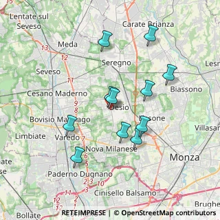 Mappa Via Erminio Rovagnati, 20832 Desio MB, Italia (3.34545)