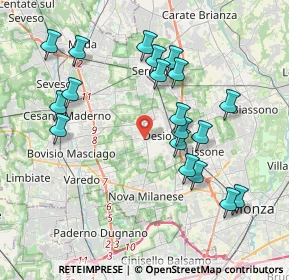 Mappa Via Erminio Rovagnati, 20832 Desio MB, Italia (3.93632)