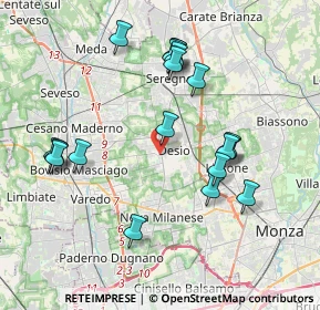 Mappa Via Erminio Rovagnati, 20832 Desio MB, Italia (3.88316)