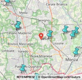 Mappa Via Erminio Rovagnati, 20832 Desio MB, Italia (6.44833)