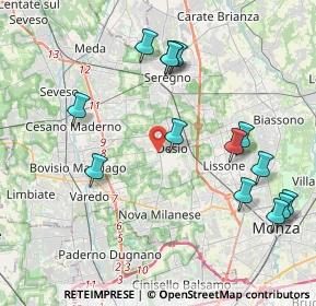 Mappa Via Erminio Rovagnati, 20832 Desio MB, Italia (4.46214)