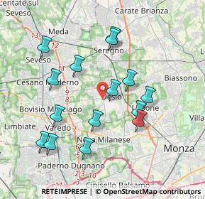 Mappa Via Erminio Rovagnati, 20832 Desio MB, Italia (3.724)