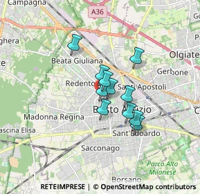 Mappa Via Ferrara, 21052 Busto Arsizio VA, Italia (1.08455)