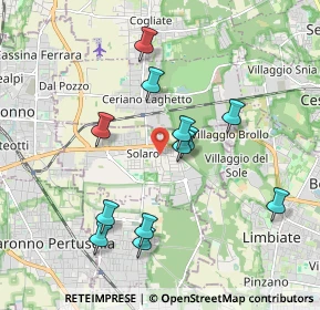Mappa Piazza Cadorna, 20033 Solaro MI, Italia (1.79833)