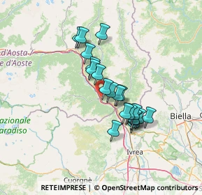 Mappa Via Stazione, 11020 Hône AO, Italia (10.648)