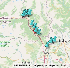 Mappa Via Stazione, 11020 Hône AO, Italia (12.62833)