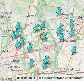 Mappa 20874 Busnago MB, Italia (8.4255)