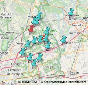 Mappa 20874 Busnago MB, Italia (6.29375)