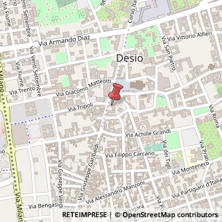 Mappa Via G. Garibaldi, 43, 20832 Desio, Monza e Brianza (Lombardia)