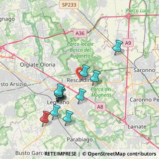 Mappa Via Don Giovanni Caspani, 20027 Rescaldina MI, Italia (3.60083)