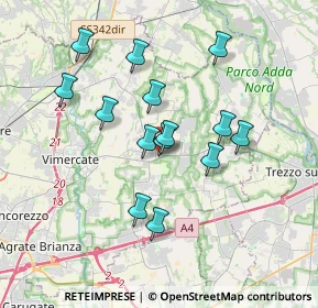 Mappa Via Carlo Alberto dalla Chiesa, 20882 Bellusco MB, Italia (3.13929)