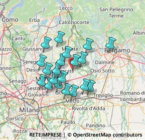 Mappa Via Carlo Alberto dalla Chiesa, 20882 Bellusco MB, Italia (10.776)