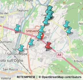 Mappa A4 Torino - Trieste, 25036 Palazzolo sull'Oglio BS, Italia (1.8165)