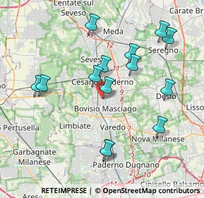 Mappa Via Alessandro Manzoni, 20813 Bovisio-Masciago MB, Italia (3.90714)