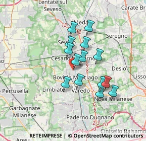 Mappa Via Alessandro Manzoni, 20813 Bovisio-Masciago MB, Italia (2.72714)