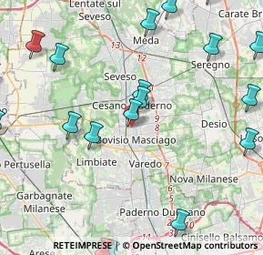 Mappa Via Alessandro Manzoni, 20813 Bovisio-Masciago MB, Italia (5.945)