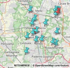 Mappa Via Alessandro Manzoni, 20813 Bovisio-Masciago MB, Italia (3.76059)