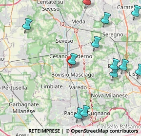 Mappa Via Alessandro Manzoni, 20813 Bovisio-Masciago MB, Italia (5.84143)