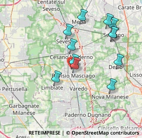 Mappa Via Alessandro Manzoni, 20813 Bovisio-Masciago MB, Italia (3.73333)