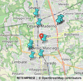 Mappa Via Alessandro Manzoni, 20813 Bovisio-Masciago MB, Italia (1.73091)