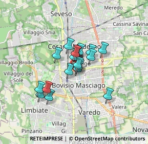 Mappa Via Alessandro Manzoni, 20813 Bovisio-Masciago MB, Italia (1.0535)