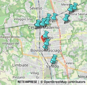 Mappa Via Alessandro Manzoni, 20813 Bovisio-Masciago MB, Italia (1.84765)