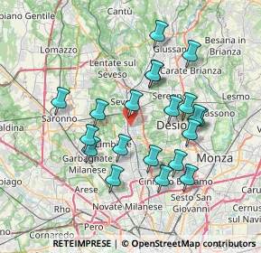 Mappa Via Alessandro Manzoni, 20813 Bovisio-Masciago MB, Italia (6.715)