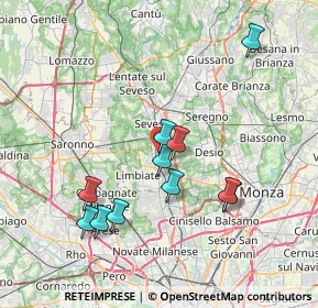 Mappa Via Alessandro Manzoni, 20813 Bovisio-Masciago MB, Italia (7.10909)