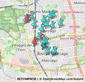 Mappa Via Alessandro Manzoni, 20813 Bovisio-Masciago MB, Italia (0.6825)