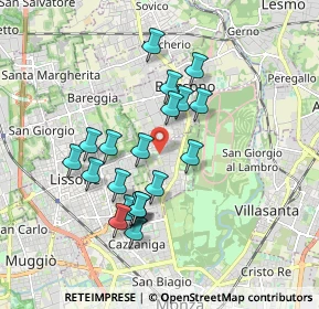 Mappa Via Alfieri, 20854 Vedano Al Lambro MB, Italia (1.61)