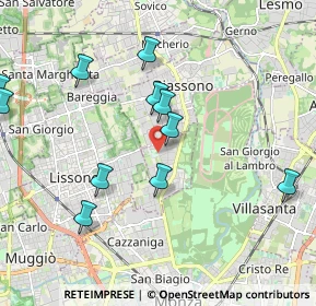 Mappa Via Alfieri, 20854 Vedano Al Lambro MB, Italia (2.33917)
