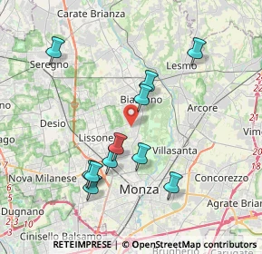 Mappa Via Alfieri, 20854 Vedano Al Lambro MB, Italia (3.71636)
