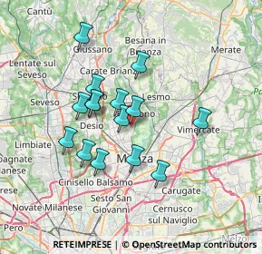 Mappa Via Alfieri, 20854 Vedano Al Lambro MB, Italia (5.84133)