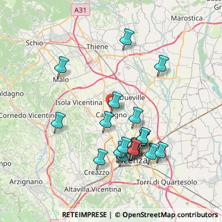 Mappa Via Pagello, 36030 Caldogno VI, Italia (7.8215)