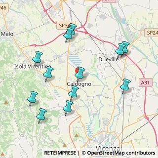 Mappa Via Pagello, 36030 Caldogno VI, Italia (4.33583)