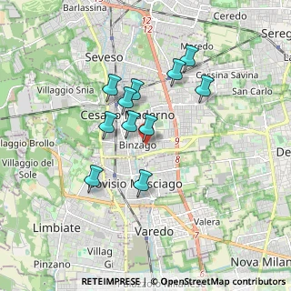Mappa Via Trieste, 20031 Cesano Maderno MB, Italia (1.44909)