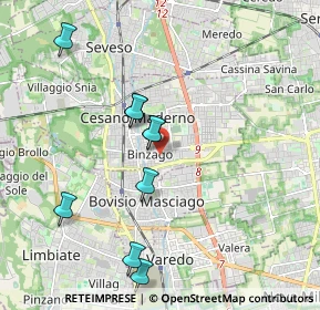 Mappa Via Trieste, 20031 Cesano Maderno MB, Italia (2.5075)