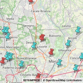Mappa Via G. Baccelli, 20851 Lissone MB, Italia (7.1315)