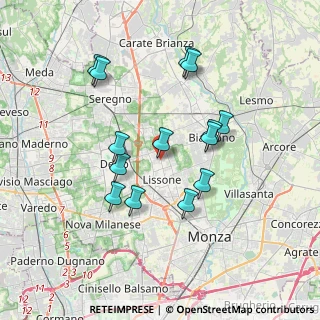 Mappa Via G. Baccelli, 20851 Lissone MB, Italia (3.34929)