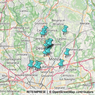 Mappa Via G. Baccelli, 20851 Lissone MB, Italia (5.00571)