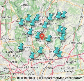 Mappa Via Spinelli, 20033 Desio MB, Italia (7.052)