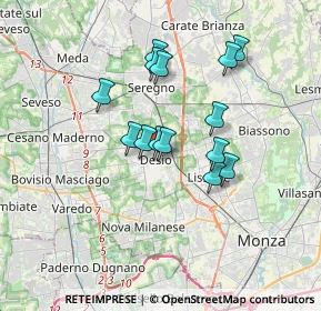 Mappa Via Spinelli, 20033 Desio MB, Italia (2.82429)