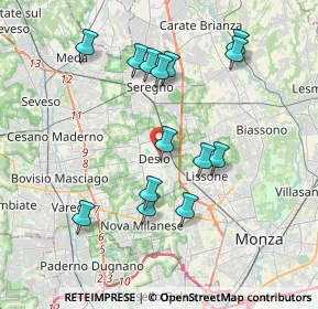 Mappa Via Spinelli, 20033 Desio MB, Italia (3.68214)